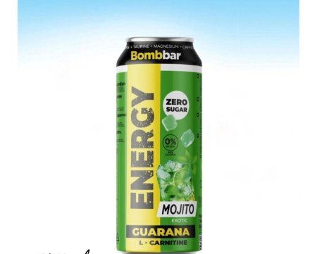 مشروب طاقة GUARANA الكارنتين بطعم موهيتو غني بالمغنيسيوم والكافيين والتورين بدون سكر مضاف 500مل