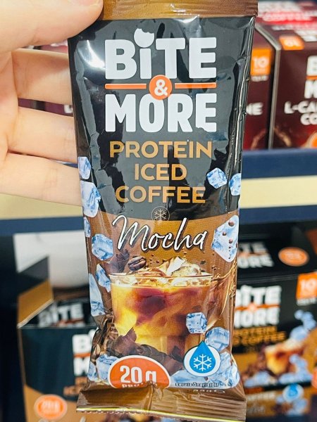 ايس كوفي Bite more عالي البروتين 20غم بروتين بطعم الموكا بدون سكر مضاف