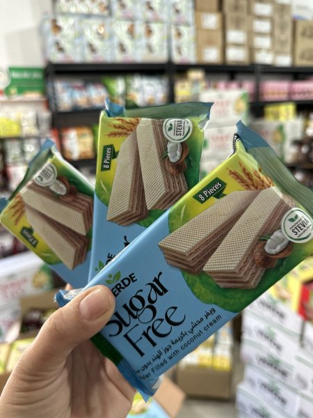 3 ألواح من ويفر verde بالقمح الكامل بدون سكر مضاف