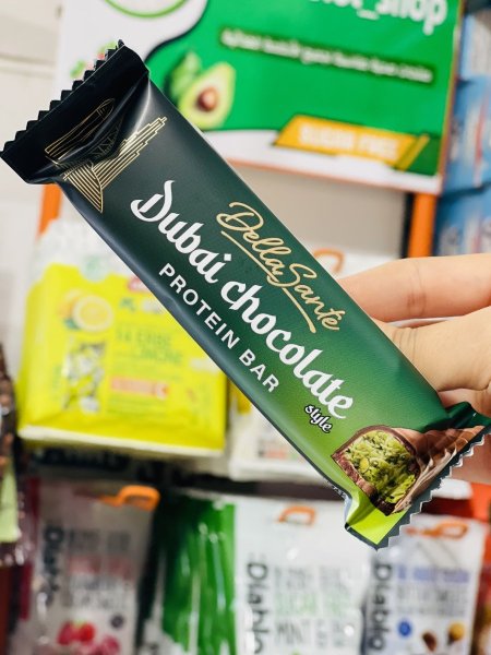 بروتين بار بحشوة شوكولاته دبي بدون سكر مضاف 45غم