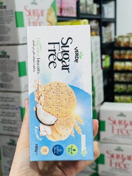 بسكوت دايجستف بجوز الهند خالي من السكر المضاف 180غم