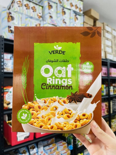 كونفلكس حلقات بالقرفه خالي من السكر المضاف خالي من الجلوتين 250غم