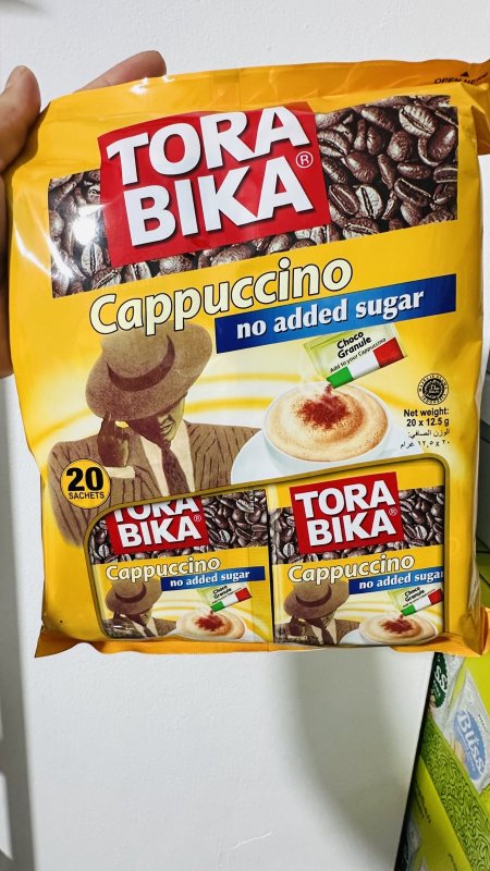 كابتشينو فانيلا مع حبيبات الشوكلاته بدون سكر مضاف