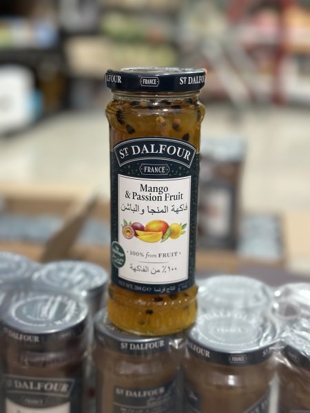 مربى المانجا والباشن فروت سان دالفور الفرنسي بدون سكر مضاف بدون محليات