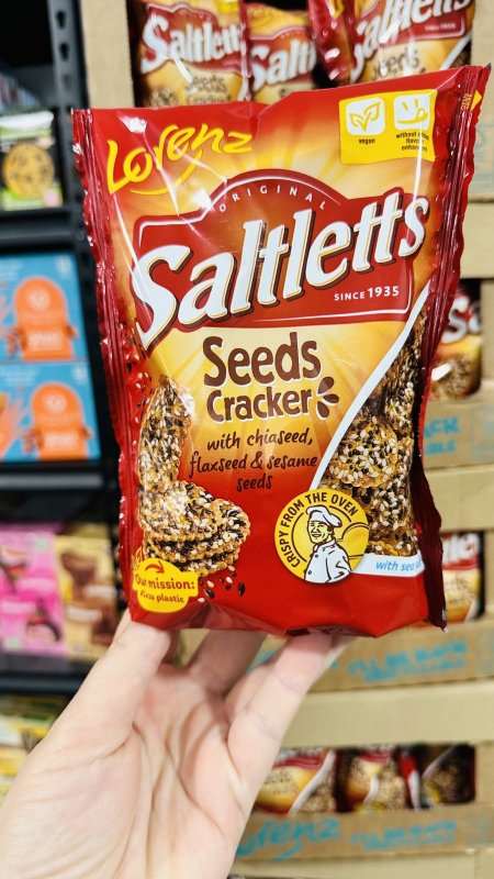 كركر لورانس ببذور الشيا والكتان والسمسم مخبوز بالفرن بالملح البحري100غم