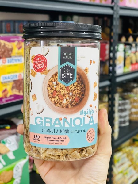 جرانولا لايت بايت بجوز الهند والمكسرات بدون سكر مضاف  340 غم