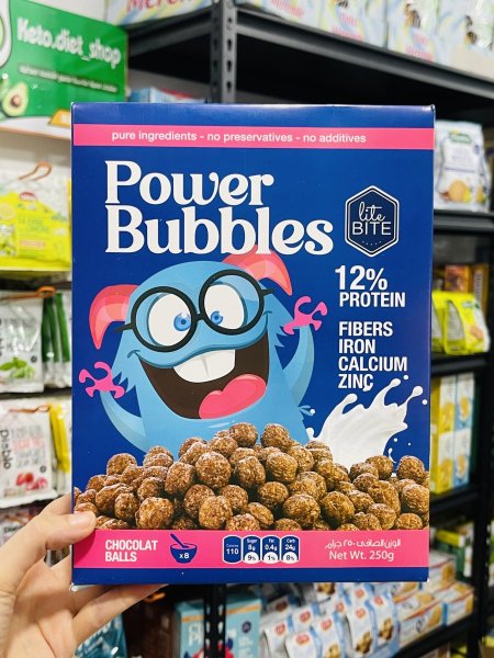 كورن فلكس كرات الشوكولاته عالي بالبروتين بدون سكر مضاف 250غم