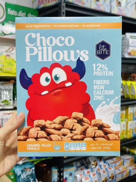 كورن فلكس محشي بالكراميل بدون سكر مضاف عالي بالبروتين 250غم