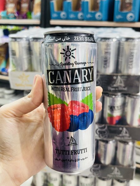 مشروب كناري خالي من السكر المضاف بنكهه التوتيات 330مل