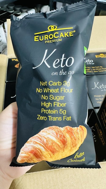 كرواسون كيتو عالي الألياف منخفض النشويات بدون سكر مضاف40غم