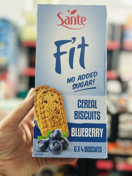 علبه بسكوت بالبلوبري عالي الألياف بدون سكر مضاف خالي من زيت النخيل 300غم