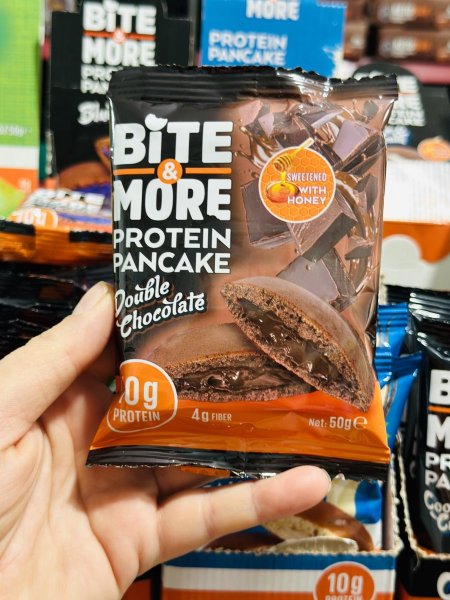 بان كيك شوكلاته Bite&more عالي البروتين والألياف بدون سكر مضاف