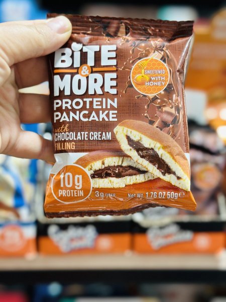 بان كيك Bite&more عالي البروتين بطعم الكراميل بدون سكر مضاف