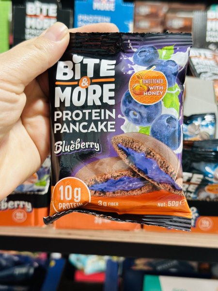 بان كيك Bite&more بحشوه البلوري عالي البروتين بدون سكر مضاف