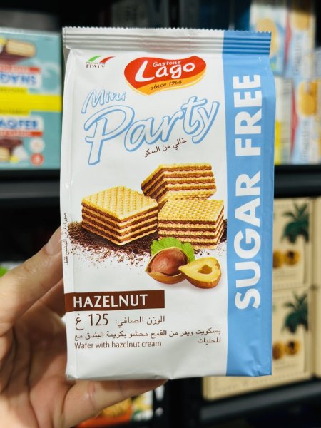 ويفر لاجو قطع ميني بدون سكر مضاف 125غم